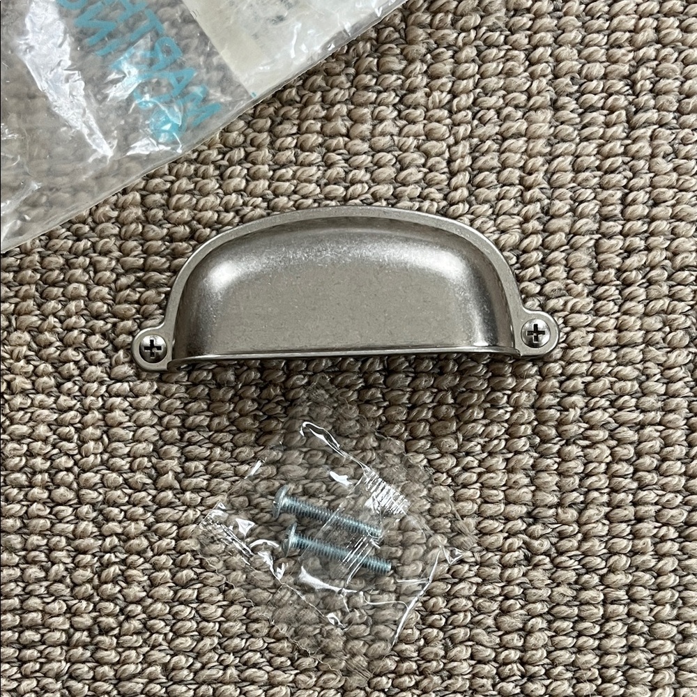 Martha Stewart Nickel Cup Pull Drawer Handle